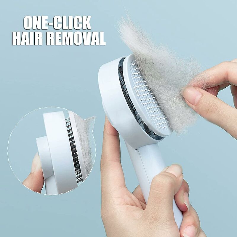 Cat Brush, Self-Cleaning Cat Brush, Pet Hair Brush, Dog And Cat Brush Grooming Comb For Anti-Hair Brush For Pets - Image 2