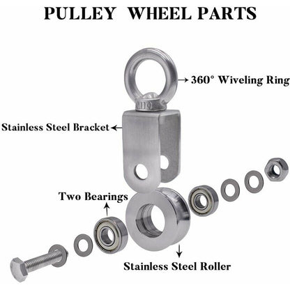 304 Stainless Steel ROpe Pulley Block, Max Load 200Kg - Image 3