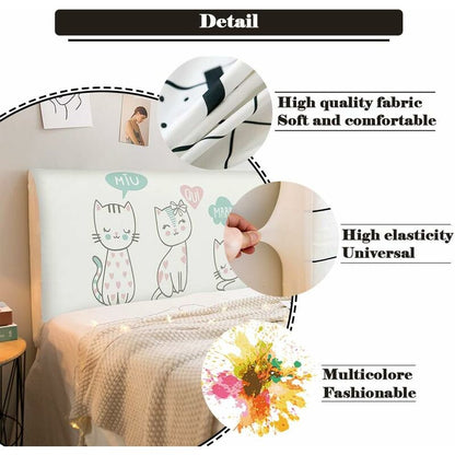 Headboard Covers, Stretch Printing Dustproof Bed Headboard Cover Dustproof Protector For Headboard, Modern Bedroom - Image 2