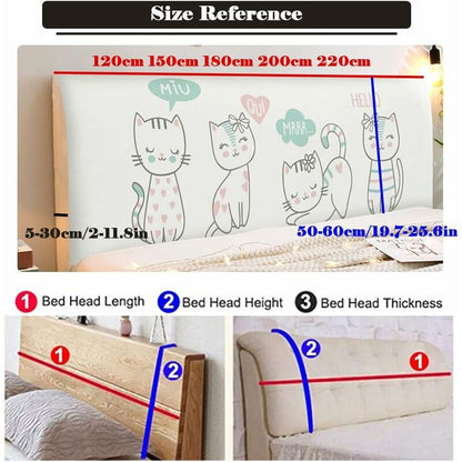 Headboard Covers, Stretch Printing Dustproof Bed Headboard Cover Dustproof Protector For Headboard, Modern Bedroom - Image 3