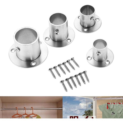 2 Pack Stainless Steel Closet ROd Brackets With Flange - Image 3