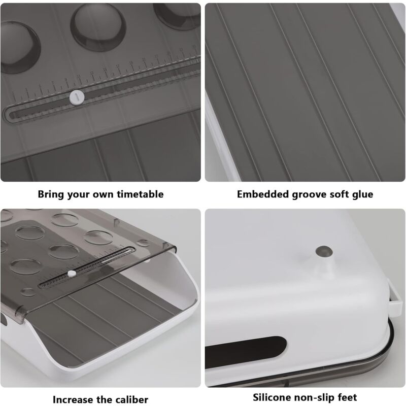 Egg Storage Box Stackable Plastic Egg Container Fridge Egg Storage With Lid Auto Scroll Egg Container For Kitchen - Image 2