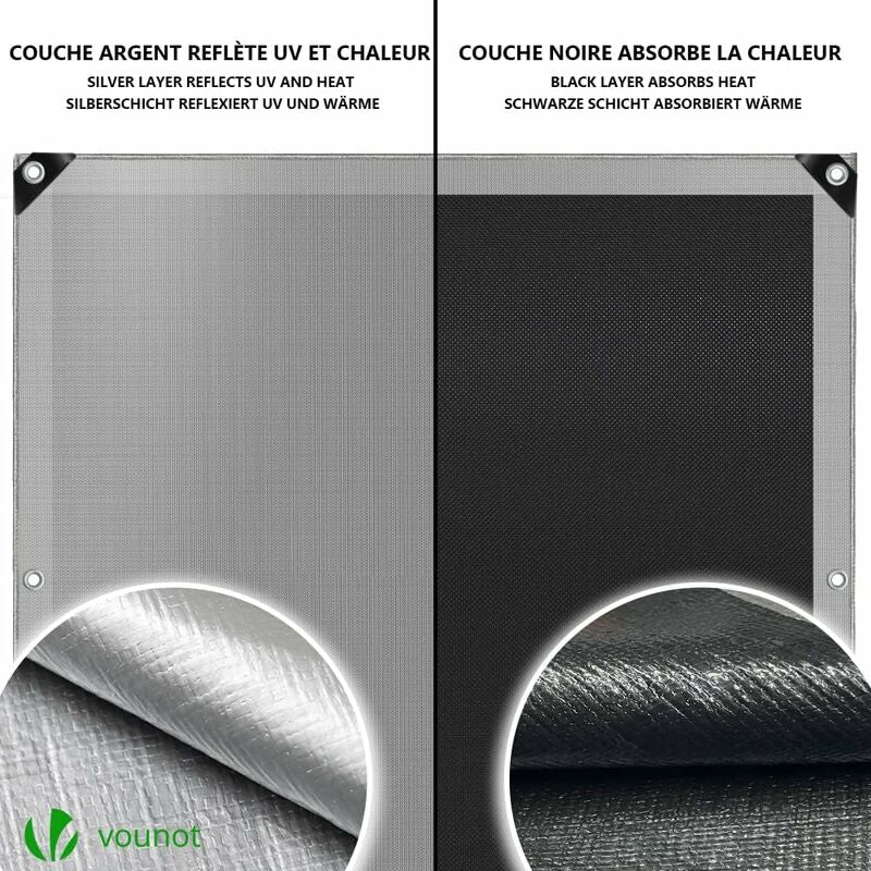 Heavy Duty Waterproof Polyethylene Tarpaulin 160G/M² Grey And Black 3X4M - Image 3