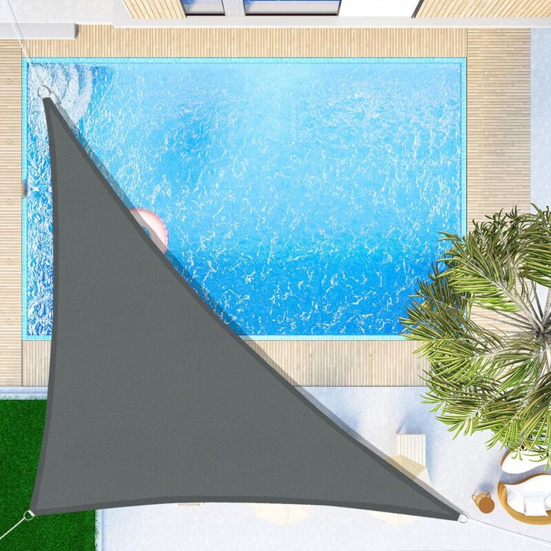 Triangular Shade Sail 3X3X3M Waterproof Shade Cloth Uv Protection For Patio Garden, Terrace, Outdoor, Balcony, - Image 2
