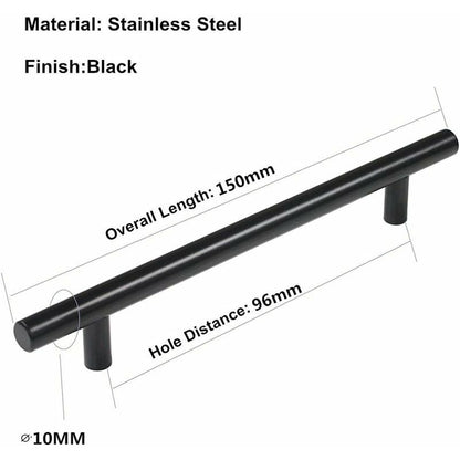 20 pcs Black Furniture Handle Black Kitchen Cabinet Handle T Handles Black Drawer Cupboard Handles - Image 2