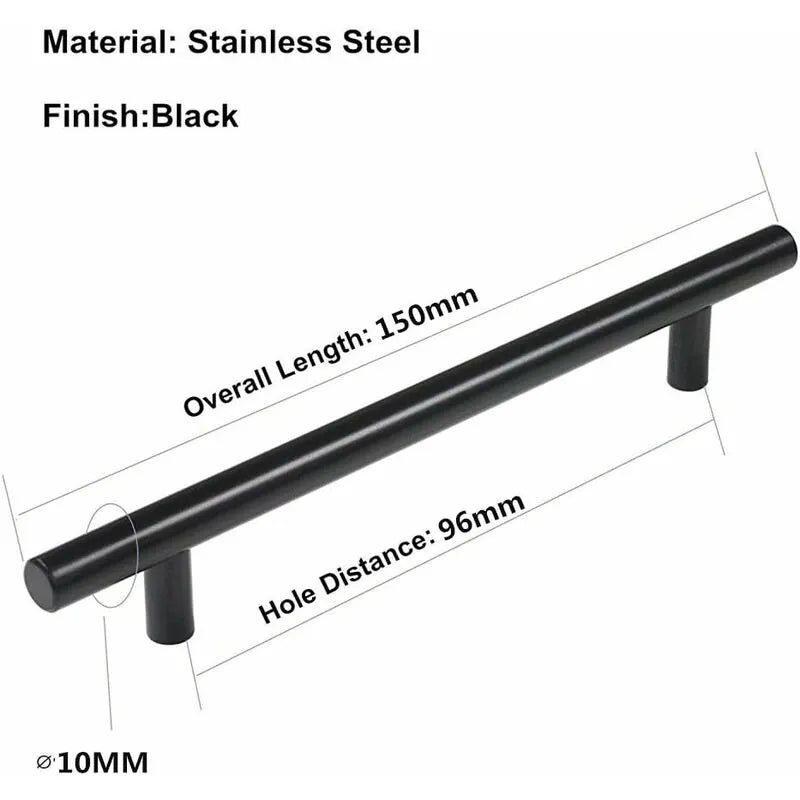 20 pcs Black Furniture Handle Black Kitchen Cabinet Handle T Handles Black Drawer Cupboard Handles - Image 2