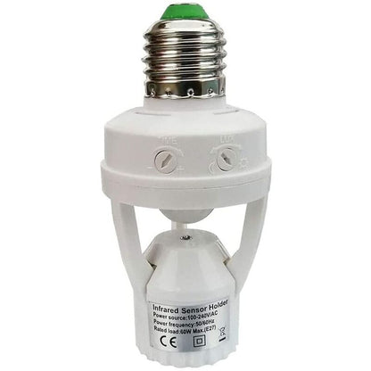 Pir Motion Sensor Light Bulbs With E27 Base For Indoor Use With Time And Light Setting