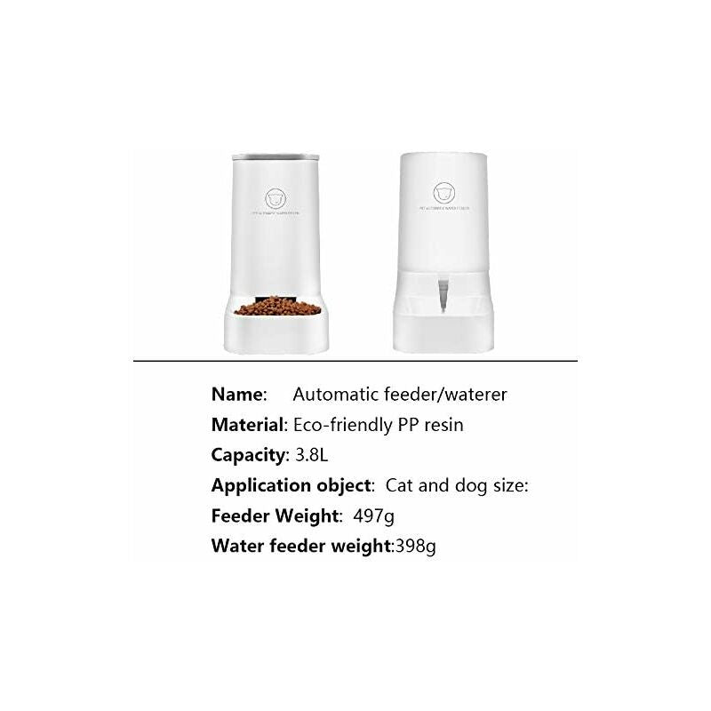 Automatic Food/Water Dispenser Fountain-3.75Lx 2 Pieces- Dog/Cat Food/Pet Bowl Accessories Bpa Free - Image 3