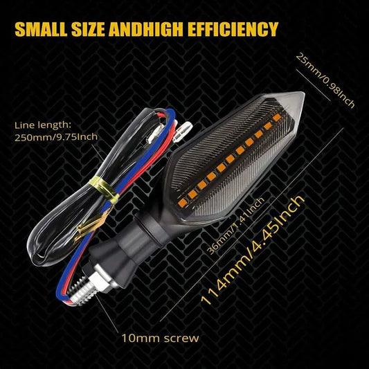 4 pcs 12V Universal Motorcycle Turn Signal Indicator Amber Light Dual Color 17 LED Blue Amber Lamp - Image 3