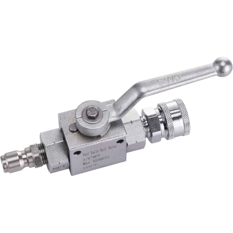 Tool DAily Pressure Washer Ball Valve Kit, 3/8" Quick Connect For Pressure Washer Hose, 4500 Psi - Image 3