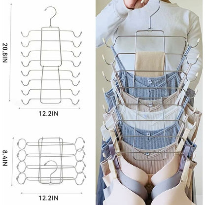 Foldable Space Saving Hanger, Multi-Layer Camisole Hanger, Multifunctional Metal Hangers, Ideal For Underwear, Belts, - Image 3