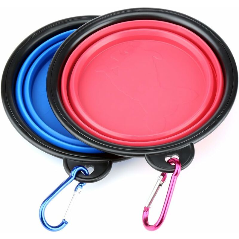 2 Dog Bowl Foldable Travel Dog Water Bowl Portable Cat Pet Silicone Food Bowl Small - Image 3