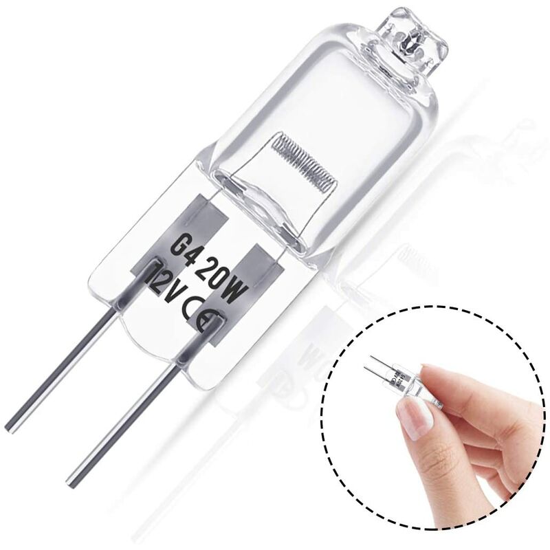 G4 Halogen Bulbs, 12V 20W Halogen Pin Base Lamp, Warm White 3000K, 350Lm, Dimmable, G4 Low Voltage Halogen Lamp, Clear - Image 2