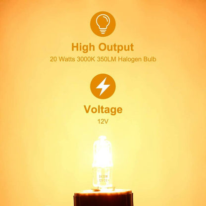 G4 Halogen Bulbs, 12V 20W Halogen Pin Base Lamp, Warm White 3000K, 350Lm, Dimmable, G4 Low Voltage Halogen Lamp, Clear - Image 3
