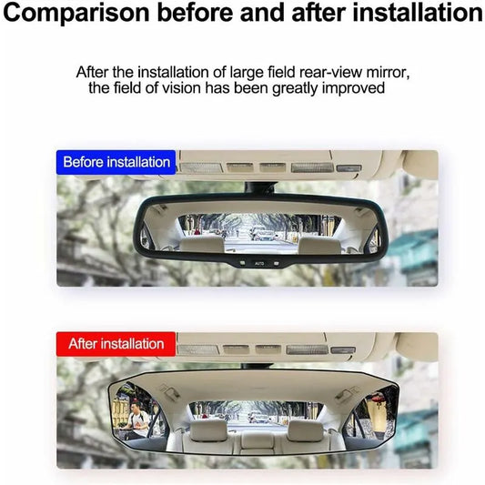 Interior Rearview Mirror, Universal Wide Angle Panoramic Car Interior Rearview Mirror For Car Or Truck Cabin, 23884Mm - Image 2