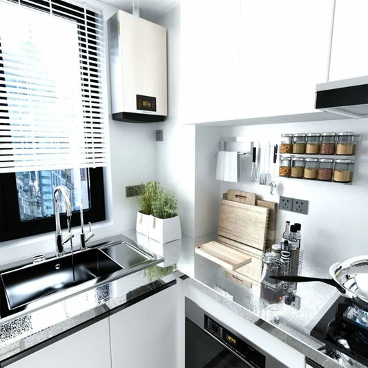 Silver Self Adhesive Vinyl Wallpaper Aluminum Foil Look Waterproof Greaseproof For Kitchen Cupboards Diy Wall Stickers - Image 2
