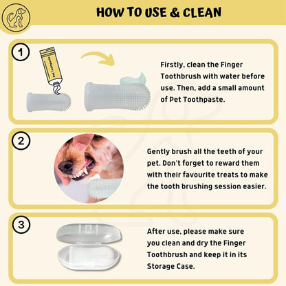 Dog Toothbrush 2 Pack Toothbrush And Storage Case Non-Toxic Silicone Teeth Cleaning Breath Dental Care Plaque Off - Image 4
