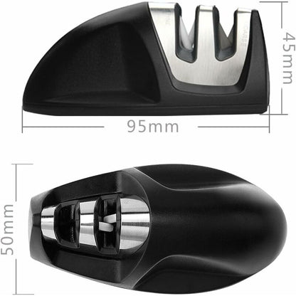 Professional Kitchen Sharpener 2 In 1 Manual Sharpener For All Sizes Stainless Steel And Ceramic Knives, Non-Slip Base - Image 2