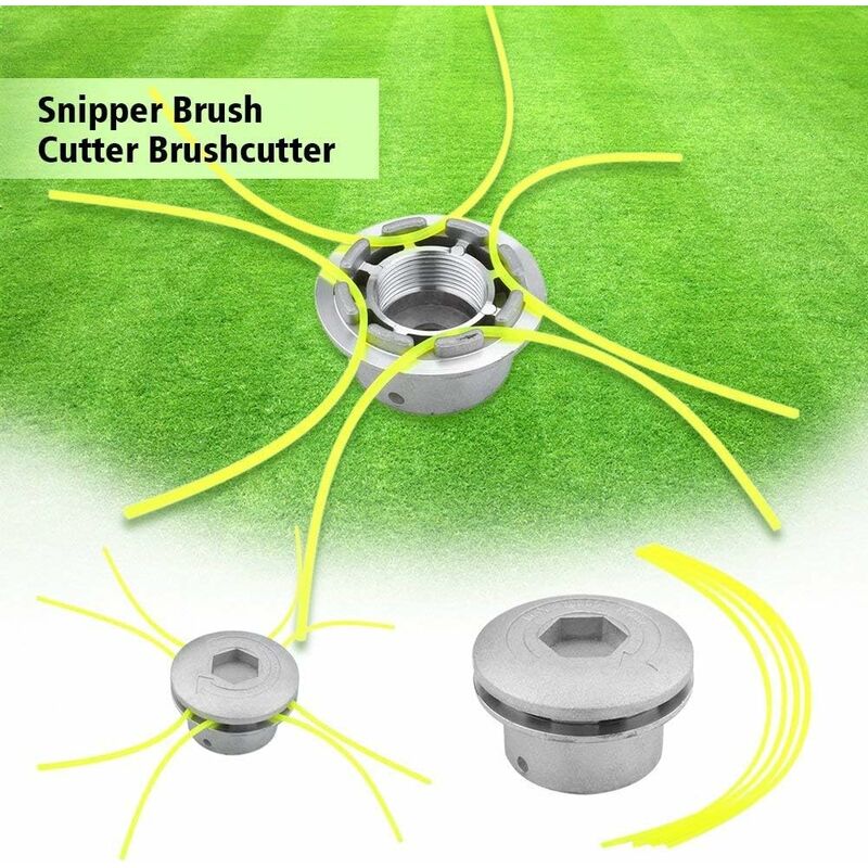 Universal Aluminum Brush Cutter Head Replacement Brush Cutter Heads String Set Lawn Trimmer Attachment Power Tools - Image 4