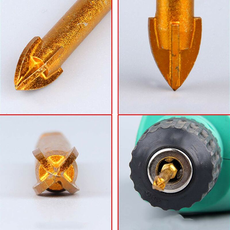 10 pcs 6Mm Tungsten Carbide Drill Bit Set With Flat Hex Shank For Mirror Porcelain Marble - Image 4