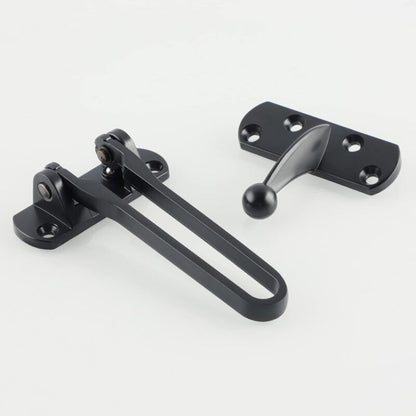 Secondary Door Lock, Security Door Chains, Sliding Door Lock, Stainless Steel Swing Bar, Security Door Lock, Matte Black - Image 3