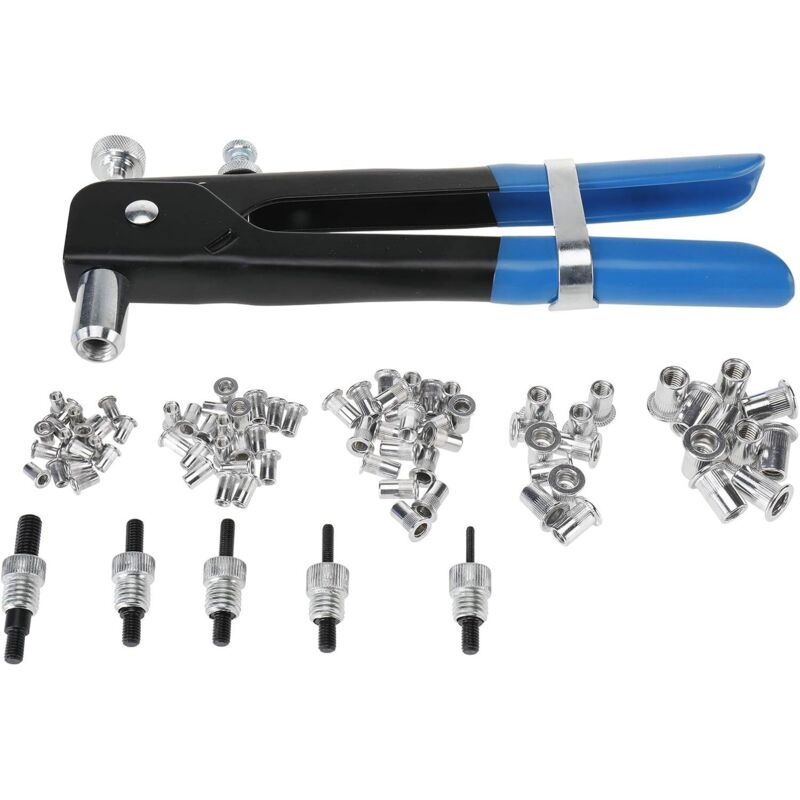 86 pcs Rivet Gun M3 M4 M5 M6 M8 Threaded Nut Rivet Nut Tool Riveting Pliers Threaded Insert Kit - Image 2