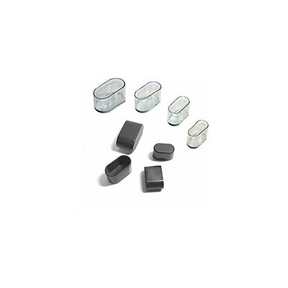 Chair Leg Caps，Oval Silicone Furniture Feet Pads Cover Table Protectors Floor Scratches，8-24 pcs-Transparent/24 pcs - Image 2