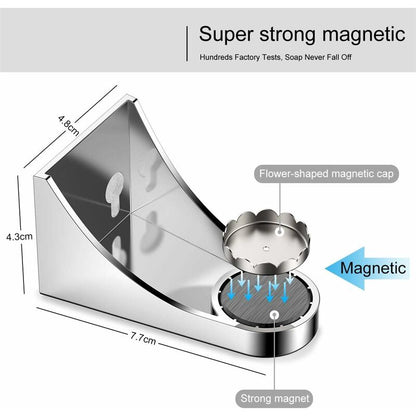 2 Pack Plastic Soap Dish Holder With 3M Magnetic Magnet, Wall Hanging Soap Holder, Easy To Use For Bathroom, Kitchen - Image 2