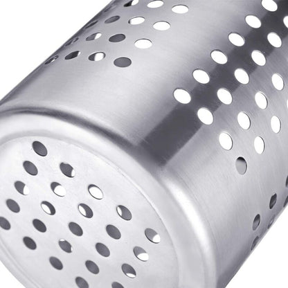 Cutlery Drainer/Utensil Holder, ROund, Diameter: 10 Cm, Height: 13 Cm, Stainless Steel, Silver - Image 3