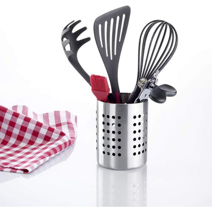 Cutlery Drainer/Utensil Holder, ROund, Diameter: 10 Cm, Height: 13 Cm, Stainless Steel, Silver - Image 4