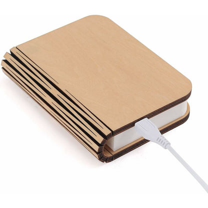 LED Wooden Book Lamp, Christmas Gift Idea Book Lamp Folding And Magnetic, Usb Rechargeable LED Paper Lamp, Decorative - Image 4