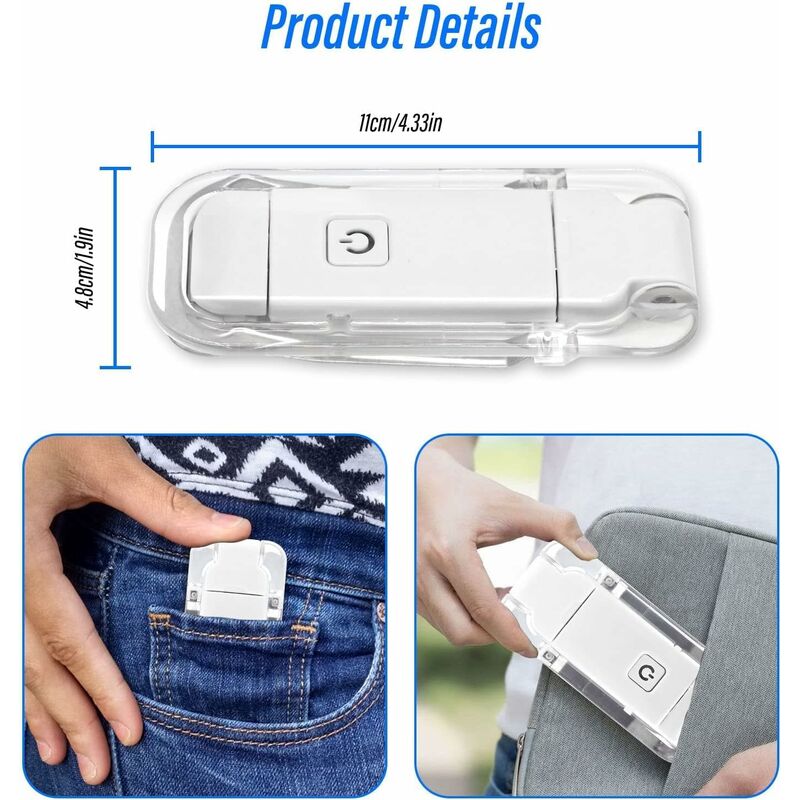 Reading Light, Clip-On Reading Lamp Usb Rechargeable, Flexible And Portable Clip-On Eye-Caring Light Compact And - Image 3