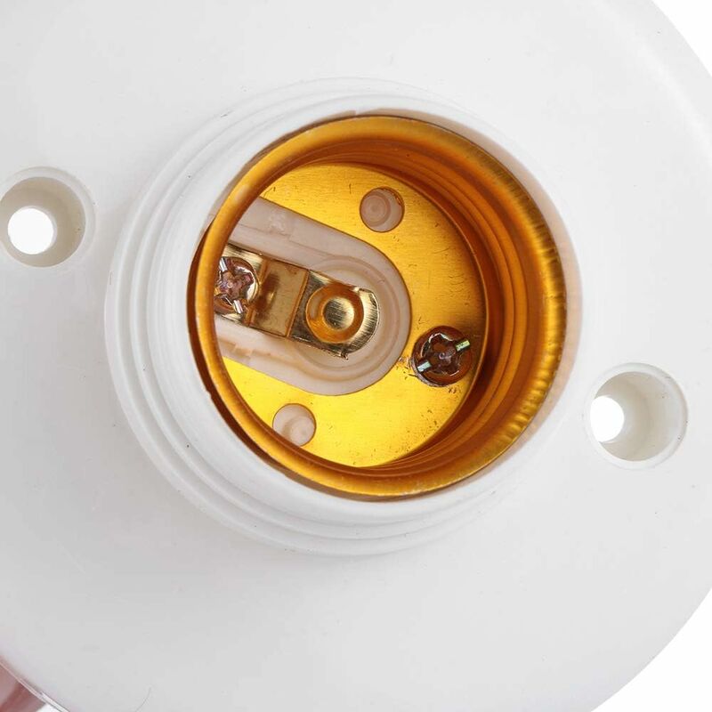 E27 Lamp Holder Screw Socket Plastic Wall Mount LED Bulb Base Converter Adapter Holders For E27 Bulb Plastic ROund - Image 4