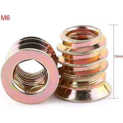 Pack Of 20 pcs M6/M8/M10 Zinc Alloy Threaded Hex Nut, Zinc Alloy Insert Nuts Assortment (M613Mm) - Image 2
