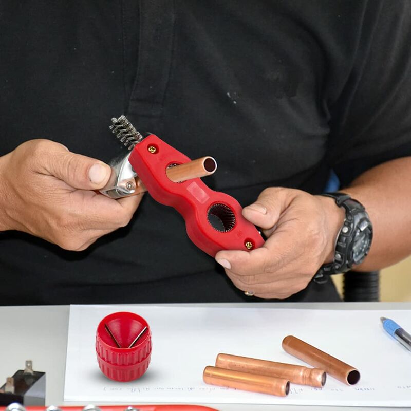 Universal Pipe Deburrer Deburring Rust Brush Deburring Tool Interior And Exterior Multi-Layer Deburrer For Plumbing - Image 2