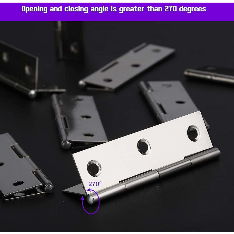 Stainless Steel Hinges Door Hinge Furniture Hinge Connectors With Screws For Home Furniture Hardware Cabinet Guard Door - Image 4