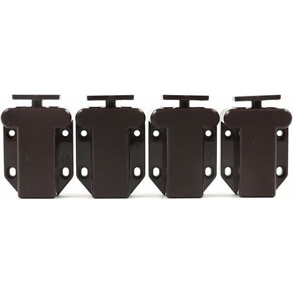4-Pack Of DAmping Cushioning Systems For Doors, Cabinets And Drawers - Brown - Image 4