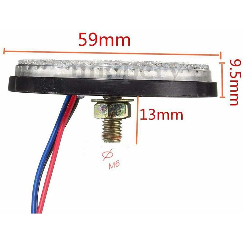 LED Trailer Lights, 2 pcs LED Trailer Tail Lights ROund Reflector Brake Light LED Clearance Light 12V For Car - Image 2