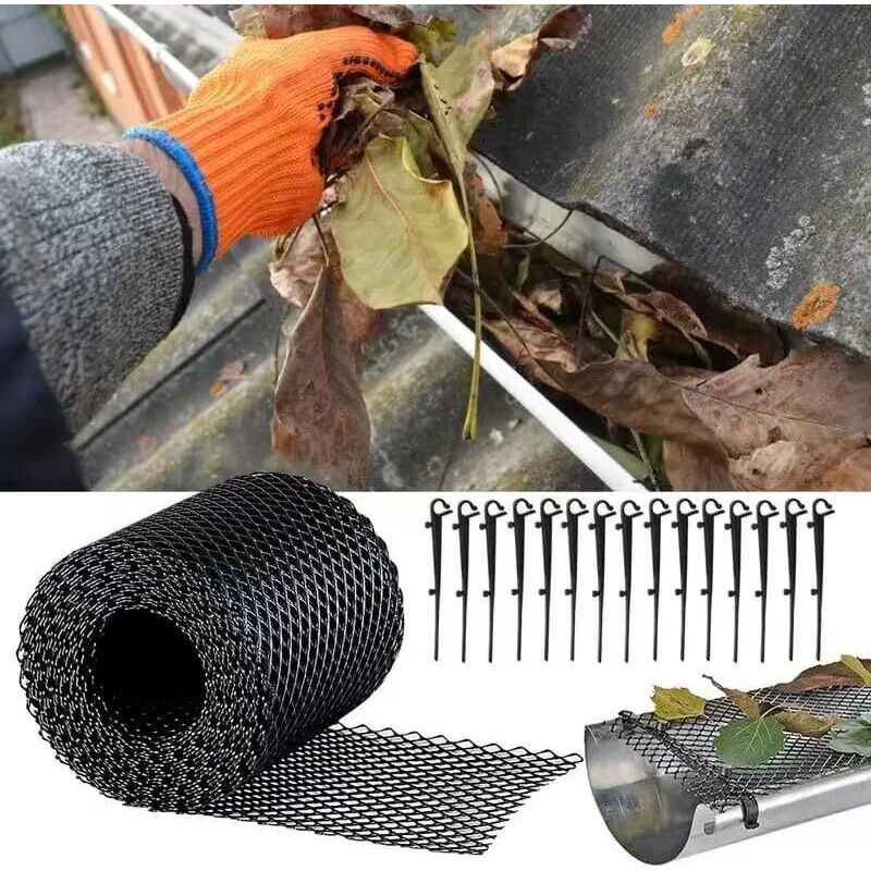Plastic Gutter Guard, 18Cm X 8M, Heavy Duty Mesh Gutter Guard, Leaf Filter, (18Cm X 8M) - Image 2