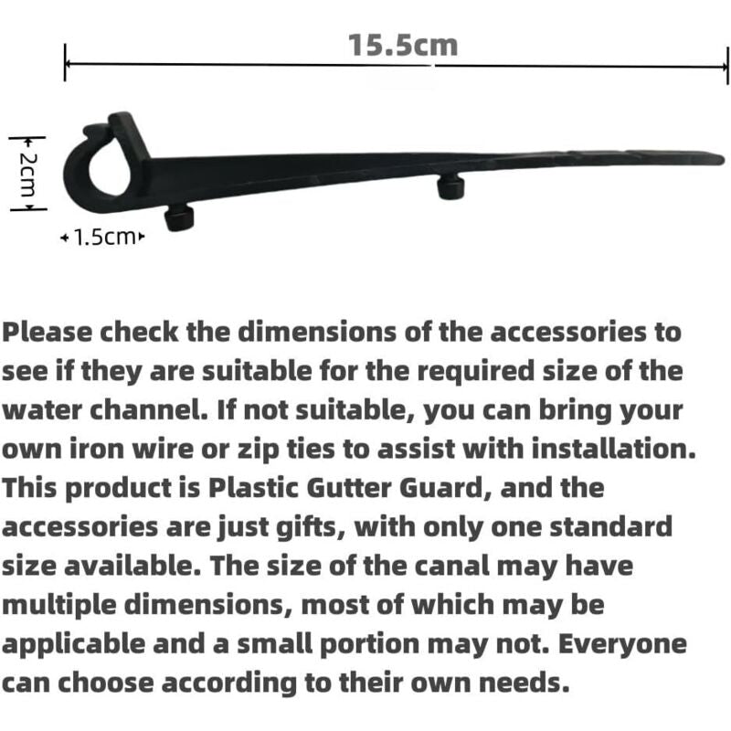 Plastic Gutter Guard, 18Cm X 8M, Heavy Duty Mesh Gutter Guard, Leaf Filter, (18Cm X 8M) - Image 3