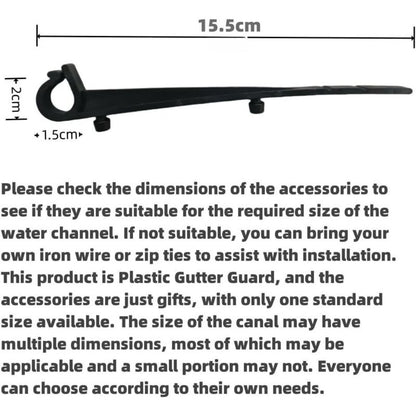Plastic Gutter Guard, 18Cm X 8M, Heavy Duty Mesh Gutter Guard, Leaf Filter, (18Cm X 8M) - Image 3