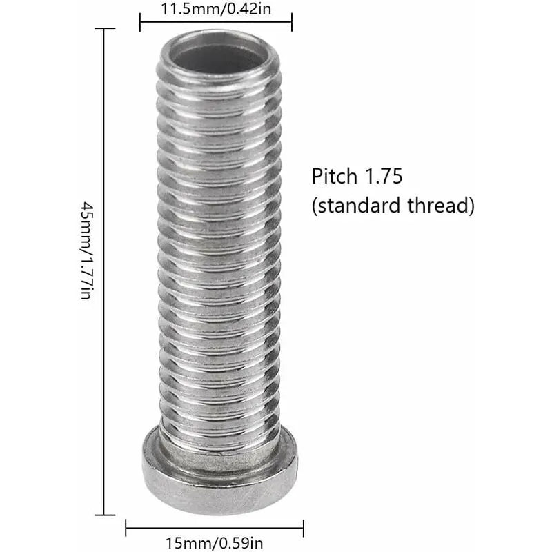 4 pcs Sink Basket Screws Stainless Steel 45Mm M12 Sink Basket Screws For Sink Strainer Plug -Silver - Image 2