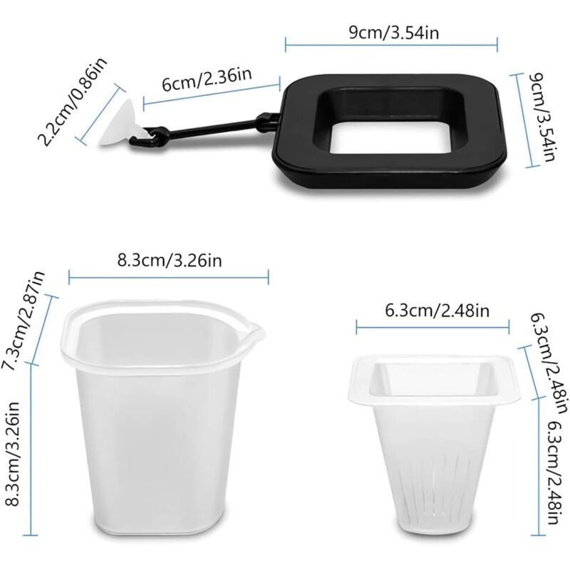 3 In 1 Aquarium Floating Ring Cone Food Dispenser Aquarium Fish Food Dispenser Aquarium Accessory For Goldfish, - Image 2