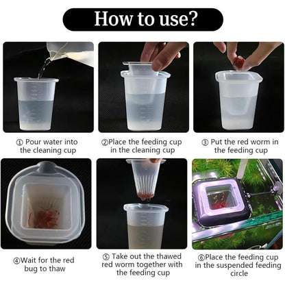 3 In 1 Aquarium Floating Ring Cone Food Dispenser Aquarium Fish Food Dispenser Aquarium Accessory For Goldfish, - Image 3