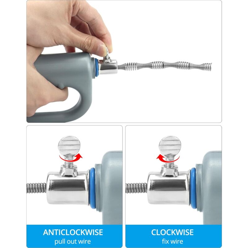 Drain Unblocker - 10M - Spiral Plumbing Snake For Bathtub Drain, Kitchen Sink - Image 4