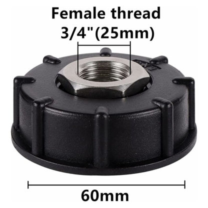 Ibc S60X6 Water Tank Adapter Coarse Thread With Hose Connector Stainless Steel Valve Spout Fittings (3/4" Internal - Image 2