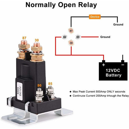 Relay 500 Amp Dc 12V 4 Pin High Current Starter Spst Car Auto Start Contactor Double Batteries Isolator On/Off Switch - Image 3