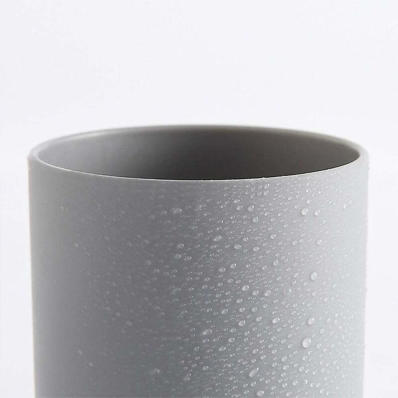 2 pcs Toothbrush Cups, Bathroom Toothbrush Holder, Mug, Plastic Cup 300Ml (Grey & Grey) - Image 4
