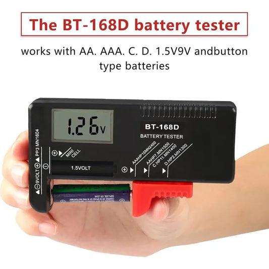 Digital Battery Tester, Universal Battery Tester, Battery Tester, For Aa, Aaa, C, D, Pp3, 9V, 1.5V, Button Cell - Image 2