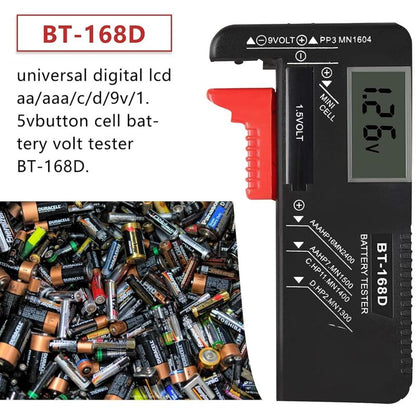 Digital Battery Tester, Universal Battery Tester, Battery Tester, For Aa, Aaa, C, D, Pp3, 9V, 1.5V, Button Cell - Image 4